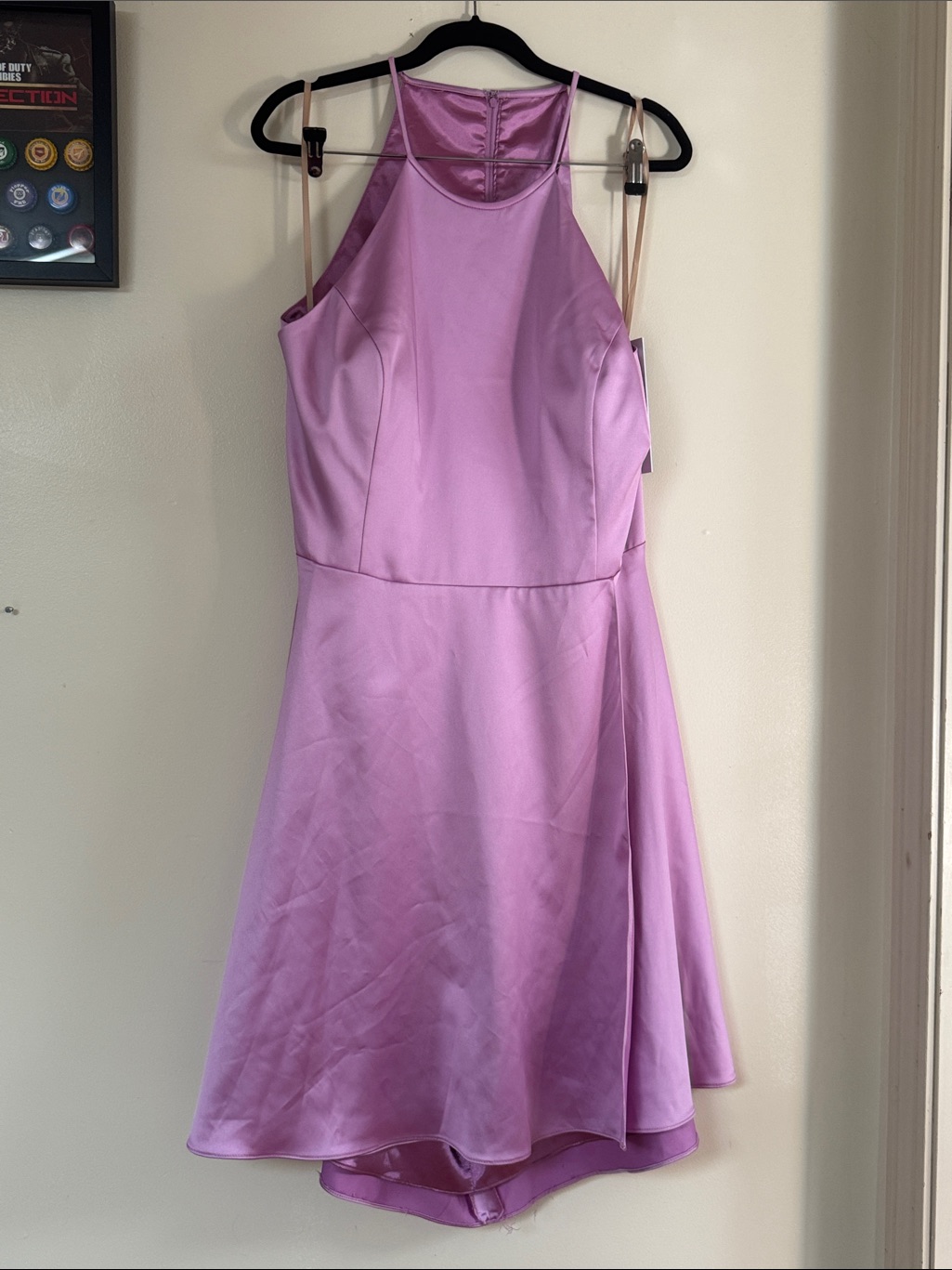 Jvn By Jovani Lilac High-Low Halter Dress